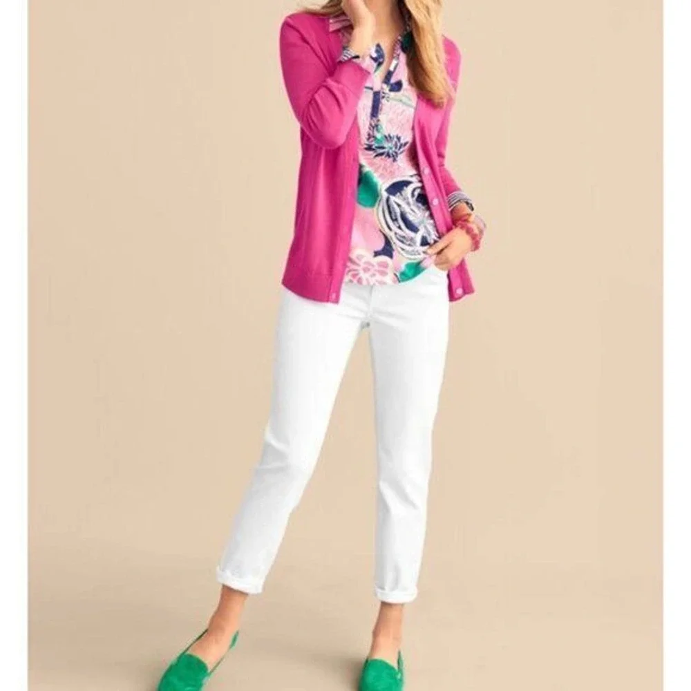 Talbots Floral Popover Textured Lightweight Top Pink Women's Plus Size 2X H14153 - Picture 8 of 12